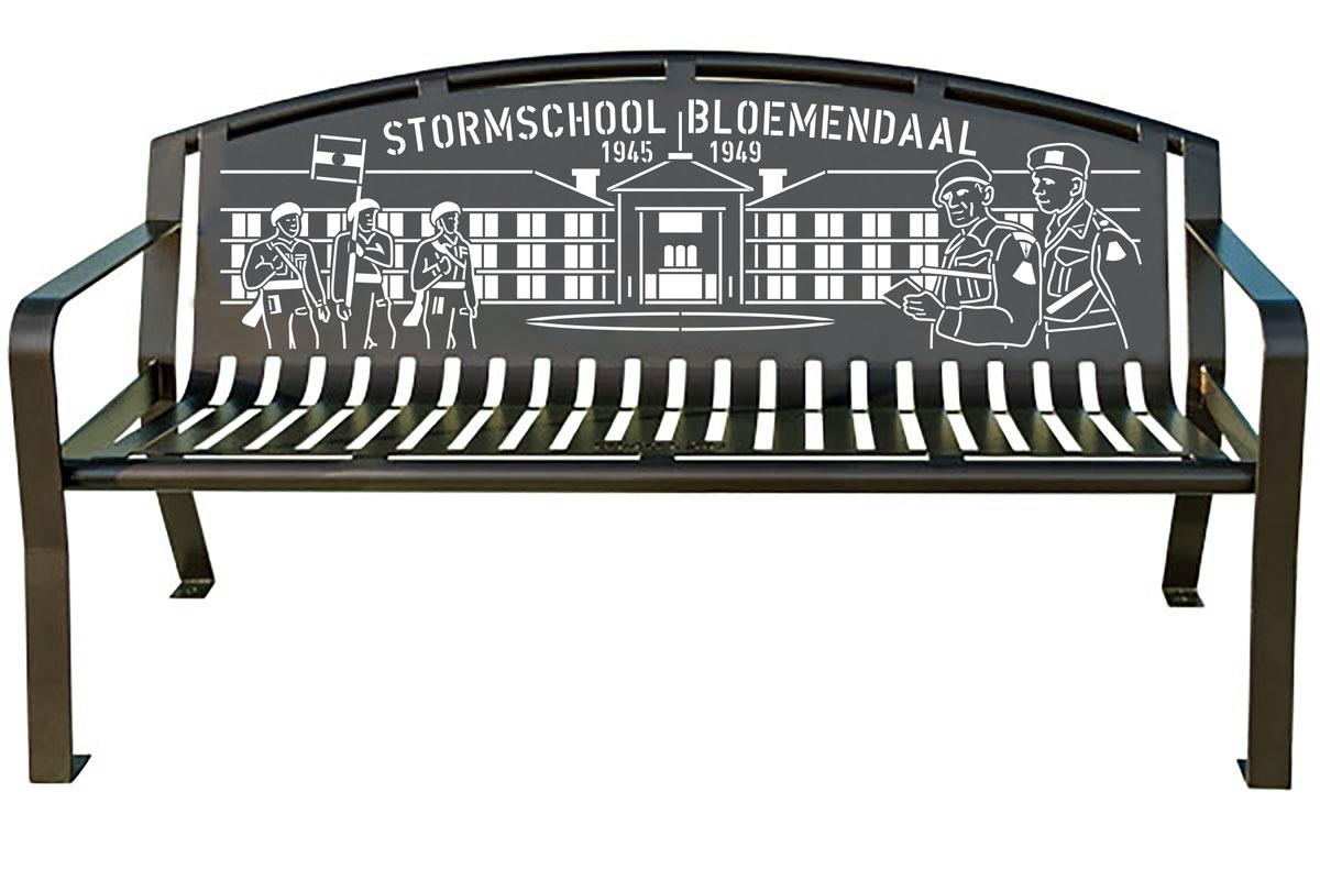 ontwerp Stormschool Bloemendaal Memorial Bench